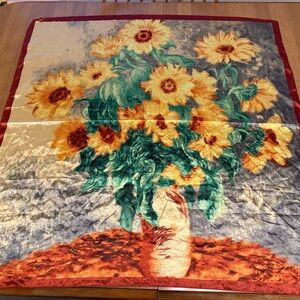 Sunflower Satin Scarf